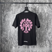 CHH Heart T Shirts Cross Printed Cotton Casual T-Shirt Couple Short Sleeve