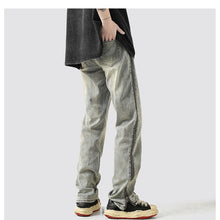 Men Jeans Washed Zipper Jeans Men's Summer