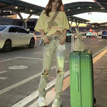Men Jeans Ripped Jeans Men's Summer Zipper Trousers