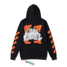 Off White hoodie cartoon character arrow pattern hooded