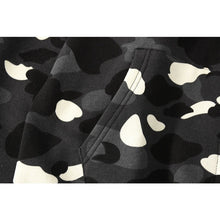 Bathing Ape Bape Hoodie Double Hat Luminous Camouflage Cardigan Zip Hooded Velvet Shark