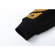 OW cordon arrow pattern pullover hooded sweatshirt