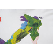 Off White hoodie Multicolored Leaf Arrow Pattern Crew Neck Hoodie