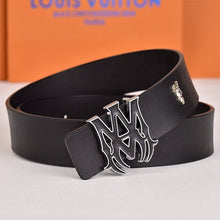 Amiri Belt Black cross pattern Golden deer logo