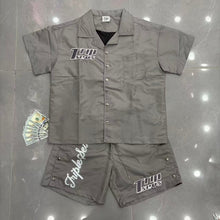 TRIPLE SEVENS T Shirts embroidery shorts set