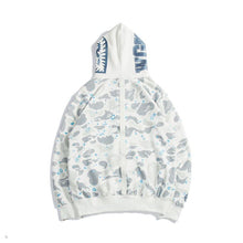 Bathing Ape Bape Hoodie Starry Sky Sweater Black and White Starry Sky Blue Shark Hat Printed Casual Hooded Sweater