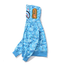 Bathing Ape Bape Hoodie Blue Jellyfish Ghost Fire Camouflage Shark Sweater Hooded Coat Casual Fashion Brand Zip Hoodie