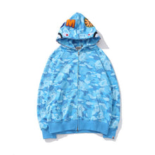 Bathing Ape Bape Hoodie Blue Jellyfish Ghost Fire Camouflage Shark Sweater Hooded Coat Casual Fashion Brand Zip Hoodie