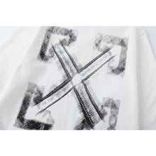 OW Phantom Arrow Pattern Pullover Hooded Sweater