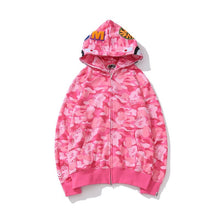 Bathing Ape Bape Hoodie Blue Jellyfish Ghost Fire Camouflage Shark Sweater Hooded Coat Casual Fashion Brand Zip Hoodie