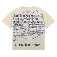 Godspeed T Shirts Newspaper Skull Printing Cotton Casual Short Sleeves Men and Women