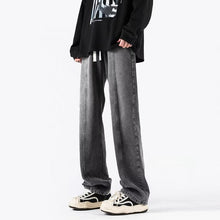 Men Jeans Retro Washed Jeans Spring Oversize Loose Straight Trousers