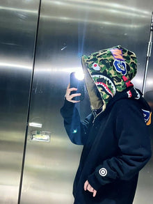 Bathing Ape Bape Hoodie Camouflage Cardigan Men's and Women's Sweater Hoodie Coat