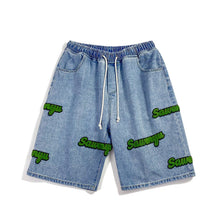 Men Jeans Shorts Summer Loose Casual Pants Retro Cropped Pants