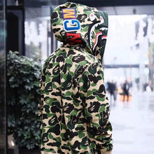 Bathing Ape Bape Hoodie Shark Double Hood Men's and Women's Cardigan Zip Sweater
