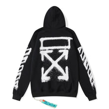 OFF Splash Ink Graffiti Pullover Hooded Sweater