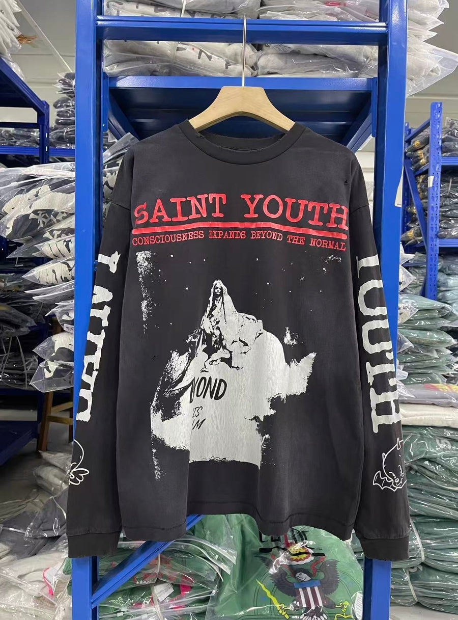 Saint Michael long sleeve shirts Premium-quality pure cotton streetwear for autumn