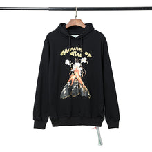 Off White hoodie New volcanic eruption personalized print casual loose hoodie