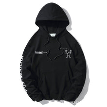 Off White hoodie spoof robot graffiti arrow cotton pullover hooded