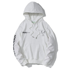 Off White hoodie spoof robot graffiti arrow cotton pullover hooded