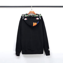 Bathing Ape Bape Hoodie Fall/Winter Double Hood Camouflage Shark Head Zipper Fleece Padded Coat Sweatshirt