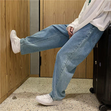 Men Jeans Loose and Simple Straight-Leg Pants