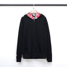 Bathing Ape Bape Hoodie Fall/Winter Double Hood Camouflage Shark Head Zipper Fleece Padded Coat Sweatshirt