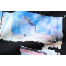 OW Monet oil painting arrow pattern print hooded sweater
