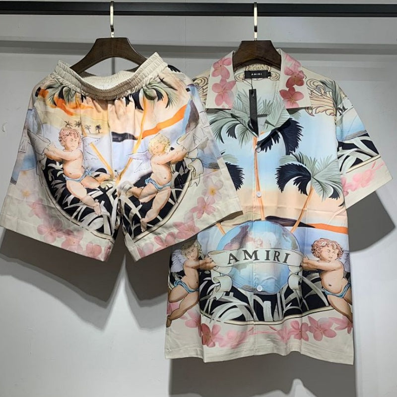 Amiri Shirt & Shorts Set – Stylish Resort Wear (Top and shorts sold separately)