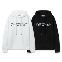 Off White hoodie large letter print pattern pullover