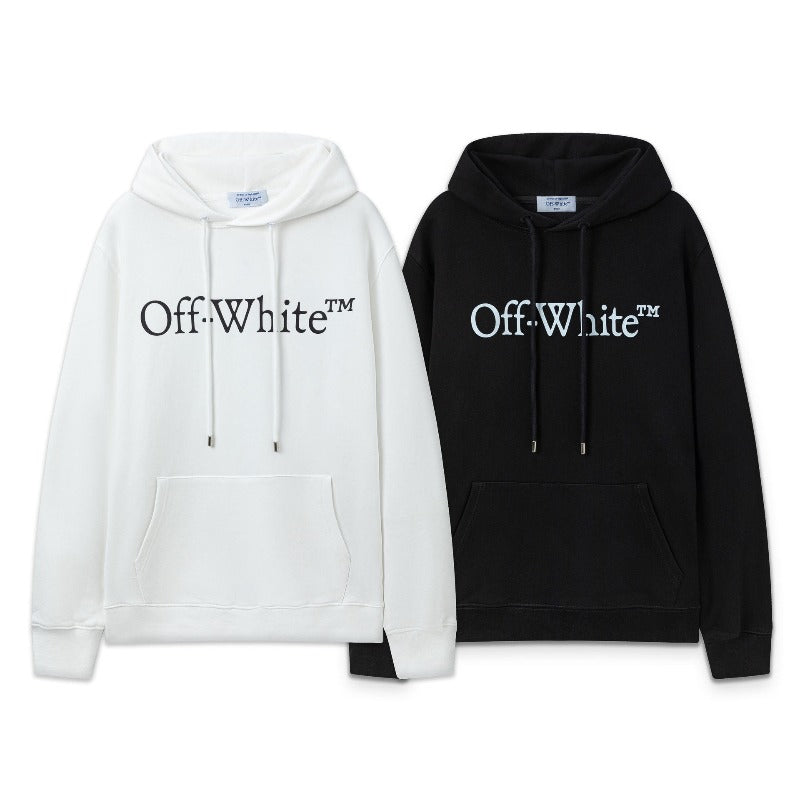 Off White hoodie large letter print pattern pullover