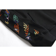 Off White hoodie creative color curved embroidered arrow hooded
