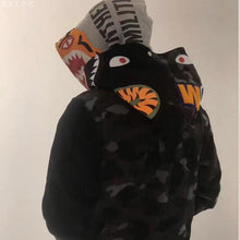 Bathing Ape Bape Hoodie Tiger Head Shark Double Hood Sweater Camouflage Hoodie Youth Hooded Sweater Casual Coat