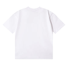 Purple T Shirts Abstract Style Character Printing Cotton Short Sleeves Men and Women