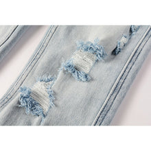 KSUBI Jeans Slim Fit Casual Stretch Ripped Jeans