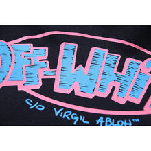 Off White hoodie painting alphabet arrow print