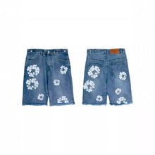 DENIM TEARS shorts denim kapok print summer loose for men and women