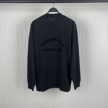 Fog Essentials Long Sleeve T-Shirt Silicone Logo Loose Crew Neck Long Sleeve T-Shirt