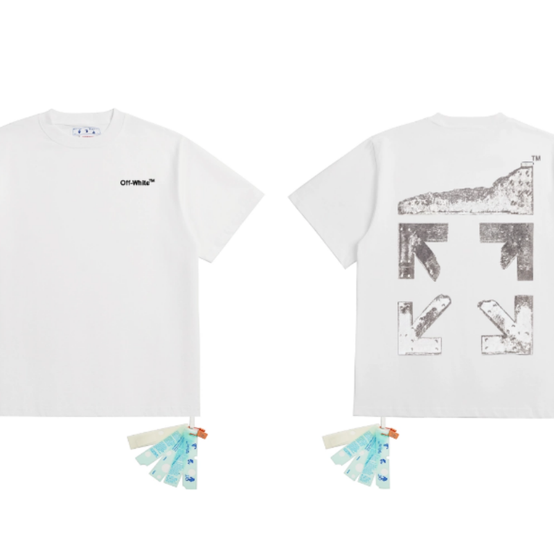 OFF WHITE T SHITRS High-quality 100% pure cotton streetwear