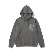 OW Letter Arrow Pattern Pullover Hooded Sweatshirt