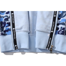 Bathing Ape Bape Hoodie Camouflage Double Hat Autumn/Winter Fleece Cardigan Zipper Loose Shark