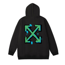 OW graffiti gradual change arrow pullover hooded sweater