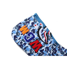 Bathing Ape Bape Hoodie Camouflage Double Hat Autumn/Winter Fleece Cardigan Zipper Loose Shark