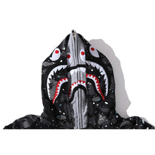 Bathing Ape Bape Hoodie Luminous Starry Sky Two-Hat Cardigan Zipper Velvet Shark