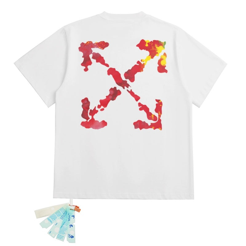 OFF WHITE T SHITRS High-quality 100% pure cotton streetwear