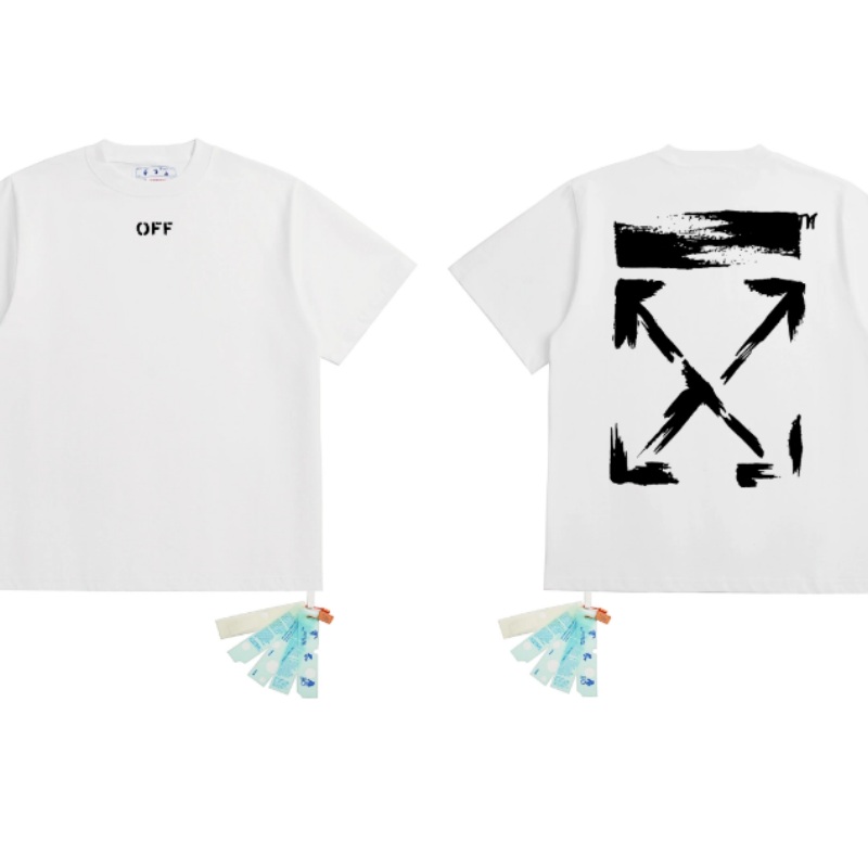 OFF WHITE T SHITRS High-quality 100% pure cotton streetwear