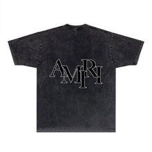 Amiri Washed Distressed T Shirt Printed Trendy Pure Cotton
