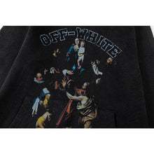 Off White hoodie oil painting series pattern pullover hooded
