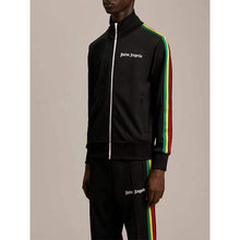 Palm Angels sweatshirt & sweatpants Two-piece set Striped zip-up cardigan
