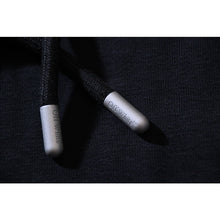 OW tape printed pattern pullover hooded sweater